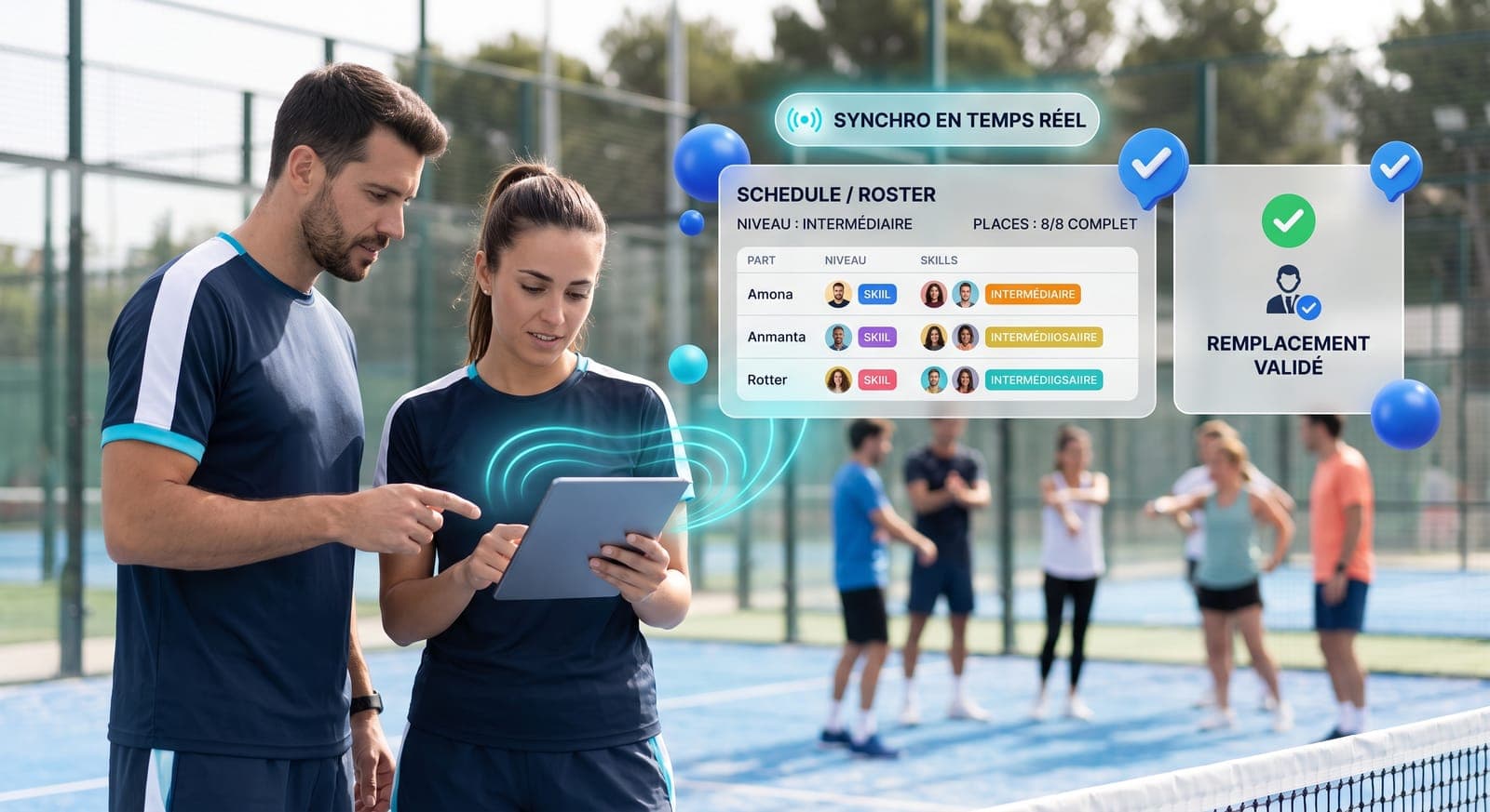 Planning centralisé et gestion d'équipe pour coachs et clubs sportifs
